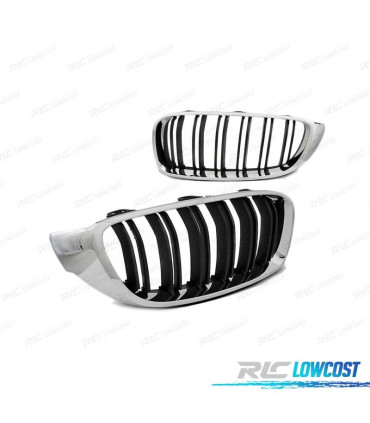 GRELHAS BMW F32 F33 F36 13-18 M4 LOOK PRETO CROMADO