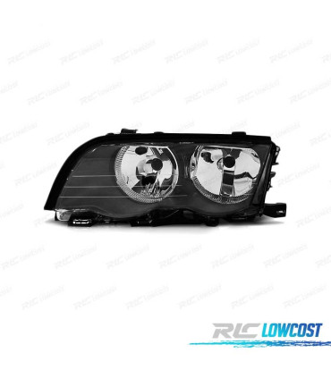FAROL ESQUERDO BMW SERIE 3 E46 SEDAN TOURING 98-01 FUNDO PRETO