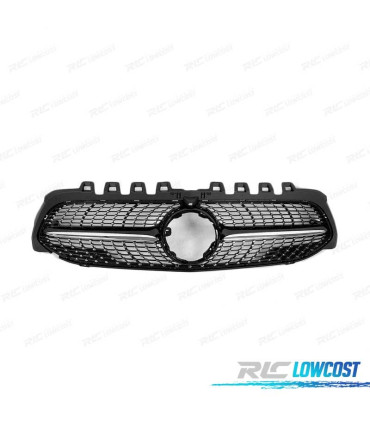 GRELHA FRONTAL MERCEDES CLASE A W177 V177 18- LOOK AMG A35 DIAMOND PRETO CAMERA
