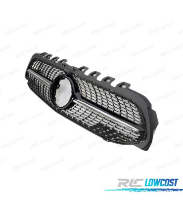 GRELHA FRONTAL MERCEDES CLASE A W177 V177 18- LOOK AMG A35 DIAMOND PRETO CAMERA