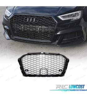GRELHA DIANTEIRA AUDI A3 8V 16-19 PDC LOOK RS3 PRETO BRILHANTE