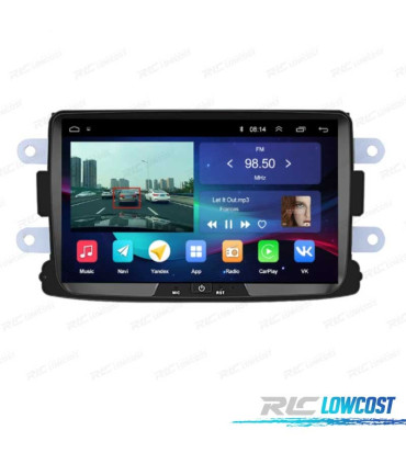 AUTO RADIO ANDROID 12 GPS PARA DACIA DUSTER DOKKER LOGAN SANDERO LODGY RENAULT CAPTUR CARPLAY