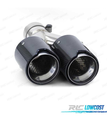 PONTEIRA DE ESCAPE ESQUERDA BMW LOOK M PERFORMANCE CROMADO CARBONO