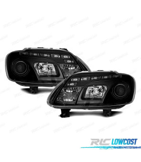 FARÓIS VOLKSWAGEN VW TOURAN 03-06 LUZ DIURNA FUNDO NEGRO