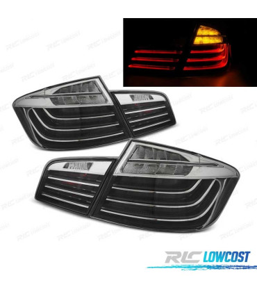 FAROLINS TRASEIROS PARA BMW SERIE 5 F10 10- LIGHT BAR FUNDO PRETO FUMADOS