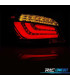FAROLINS TRASEIROS LIGHTBAR LED BMW E60 03-07 VERMELHO BRANCO ESCURECIDOS