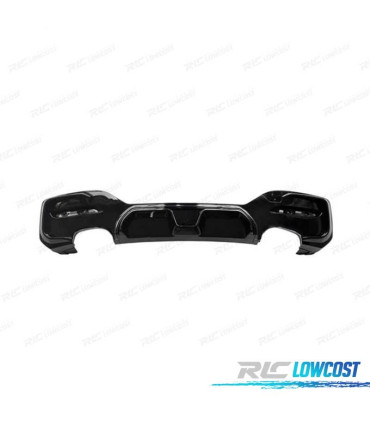 DIFUSOR TRASEIRO BMW F20 LCI 15- LOOK CS PRETO BRILHANTE
