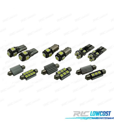 KIT COMPLETO 19 LAMPADAS LED INTERIOR PARA VOLKSWAGEN VW RABBIT GTI GOLF 5 MK5 L 06-09