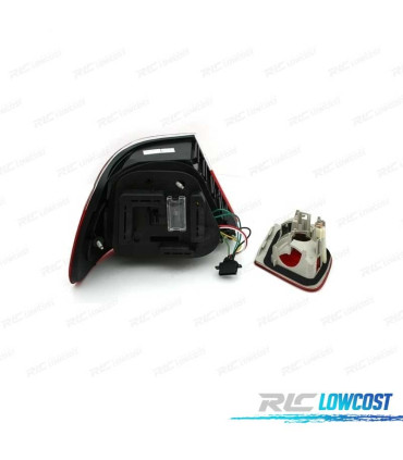 FAROLINS BMW E46 COUPE 03-06 FULL LED VERMELHO ESCURECIDO