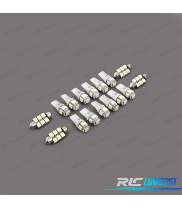 KIT COMPLETO DE 19 LÂMPADAS LED INTERIOR PARA AUDI A6 ALLROAD QUATTRO 4GH 4GJ 2012 +