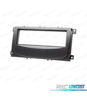 MOLDURA ADAPTADOR RADIO 1-DIN PARA FORD FOCUS MONDEO SMAX CMAX GALAXY KUGA PRETO