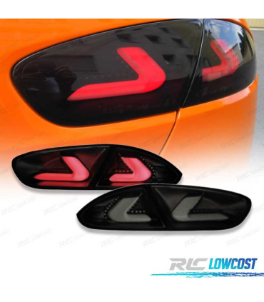 FAROLINS SEAT LEON II 09-13 CARDNA FULL LED PRETO FUMADO