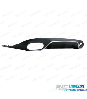 DIFUSOR MERCEDES CLASE E C238 17-19 LOOK AMG E53 PRATEADO + PONTEIRAS DE ESCAPE