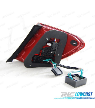 FAROLINS TRASEIROS PARA MERCEDES CLASSE C W204 KOMBI 07-11 LIGHT BAR VERMELHO FUMADO