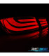 FAROLINS TRASEIROS PARA BMW SERIE 5 F10 10- LIGHT BAR PRETO FUMADOS