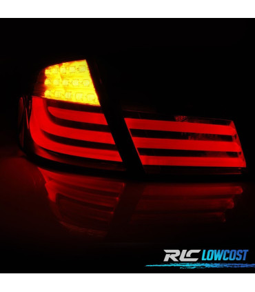 FAROLINS TRASEIROS PARA BMW SERIE 5 F10 10- LIGHT BAR FUNDO VERMELHO