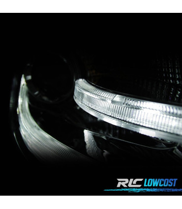 FARÓIS FRONTAIS PARA AUDI A4 B8 07-11 LUZ DIURNA FUNDO CROMADO