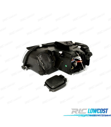 FARÓIS PARA AUDI A3 8P 03-08 FUNDO CROMADO LUZ DIURNA LED