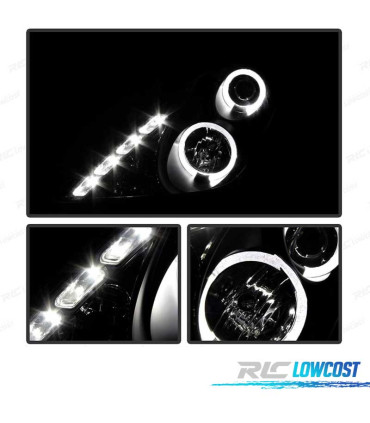 FAROS TOYOTA CELICA 01-07 ANGEL EYES FUNDO PRETO