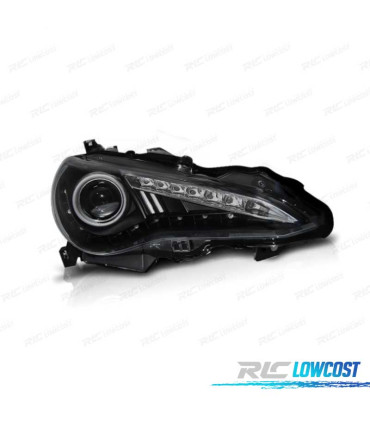 FARÓIS XENON TOYOTA GT 86 12-16 OLHOS DE ANJO FUNDO NEGRO