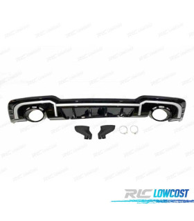 DIFUSOR TRASEIRO AUDI A3 4P 16- LOOK RS3 + PONTEIRA DE ESCAPE