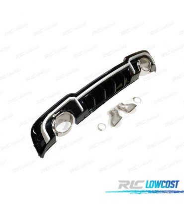 DIFUSOR AUDI A3 8V SPORTBACK S LINE 16-20 LOOK RS3 + PONTEIRA DE ESCAPE