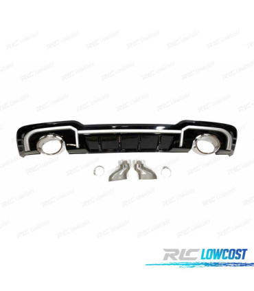 DIFUSOR AUDI A3 8V SPORTBACK S LINE 16-20 LOOK RS3 + PONTEIRA DE ESCAPE