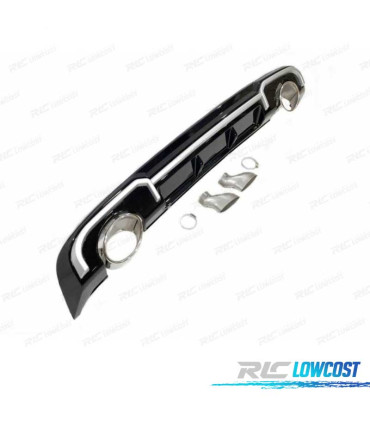 DIFUSOR TRASEIRO AUDI A3 8V LOOK RS3 SPORTBACK 13-15 + PONTEIRA DE ESCAPE
