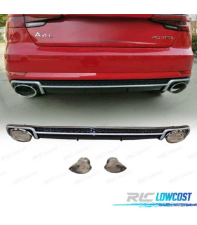 DIFUSOR TRASEIRO AUDI A4 B9 16- LOOK RS4