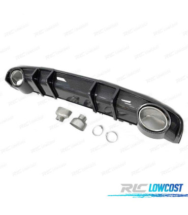 DIFUSOR TRASEIRO AUDI A4 B9 S LINE 16-LOOK RS4 CARBONO