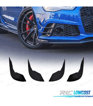 SPLITTERS AUDI A6 C7 LOOK RS6 11-18 PRETO