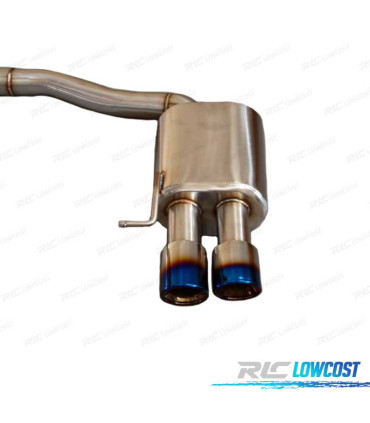 LINHA DE  ESCAPE  PARA AUDI A5 2.0T LOOK CATBACK 11-16 DUPLO AZUL