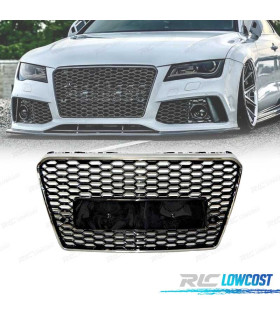 GRELHA DIANTEIRA AUDI A7 LOOK RS7 11-14 CONTORNOS CROMADOS