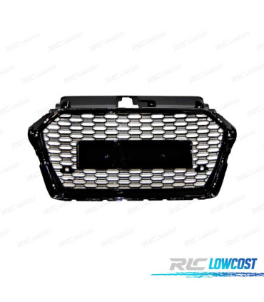GRELHA FRONTAL AUDI A3 16-20 LOOK RS3 PRETO