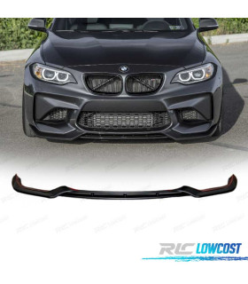 SPOILER LIP FRONTAL BMW F22 14-15 LOOK M2 PRETO