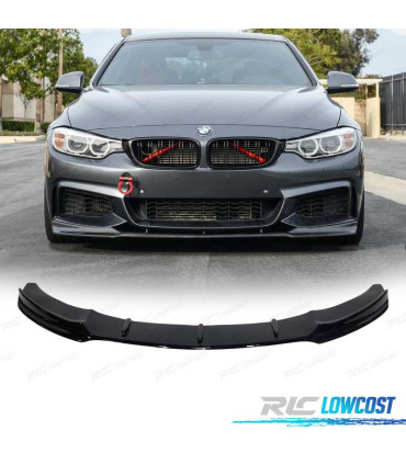 SPOILER LIP DIANTEIRO BMW F32 13-18 LOOK M PRETO BRILHANTE