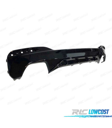 DIFUSOR TRASEIRO BMW G30 G31 17- LOOK M PERFORMANCE PRETO BRILHANTE