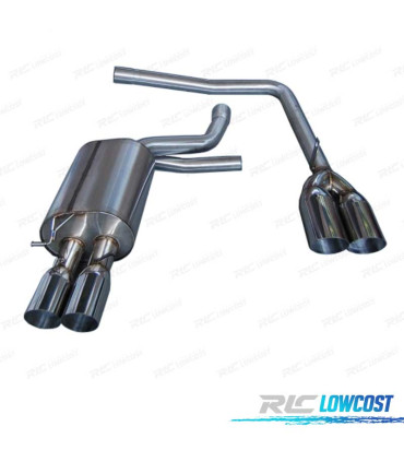 LINHA DE ESCAPE PARA BMW E60 LOOK M5 PONTA ANGULAR REDONDA