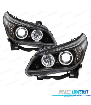 FAROIS BMW E60 E61 03-07 LUZ DIURNA LED PRETO
