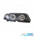 FARÓIS FRONTAIS BMW E46 4P 98-01 ANGEL EYES FUNDO PRETO