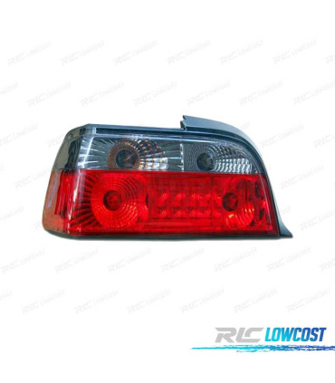 FAROLINS TRASEIROS BMW E36 2P 92-98 LED VERMELHO ESCURECIDO