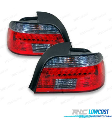 FAROLINS TRASEIROS BMW E39 95-00 LED FUNDO CROMADO