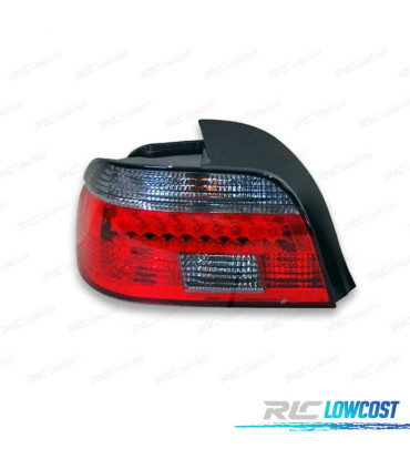 FAROLINS TRASEIROS BMW E39 95-00 LED FUNDO CROMADO