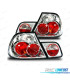 FAROLINS TRASEIROS BMW E46 4P 98-01 LED LOOK LEXUS FUNDO CROMADO