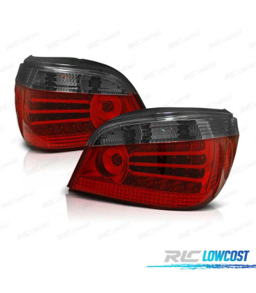 FAROLINS BMW E60 LCI 07-10 LED VERMELHO ESCURECIDO