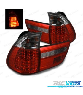 FAROLINS BMW X5 E53 LED 00-03 VERMELHOS ESCUROS