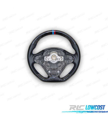 VOLANTE BMW F30 F31 F32 F33 F36 LOOK M CARBONO + PRETO